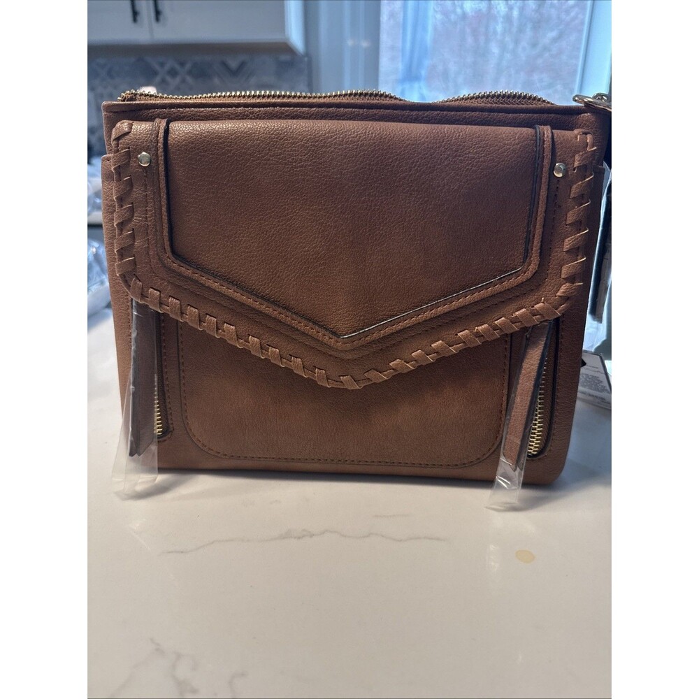 Violet Ray Faux Leather Crossbody Handbag